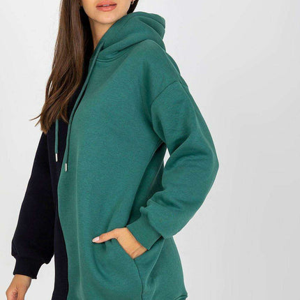 Parisian Chic Hooded Sweatshirt Two Tone Cozy Style - Très Elite