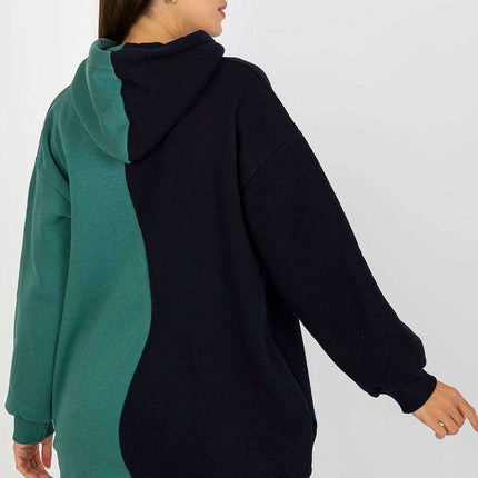 Parisian Chic Hooded Sweatshirt Two Tone Cozy Style - Très Elite