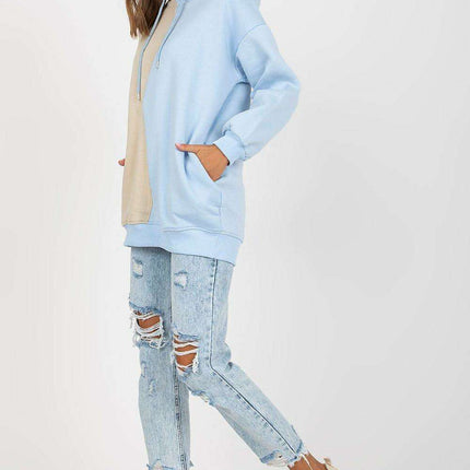 Parisian Chic Hooded Sweatshirt Two Tone Cozy Style - Très Elite