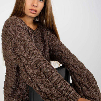 Parisian Chic Oversized Knit Sweater Cozy Warm Pullover - Très Elite