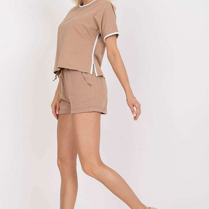 Parisian Cotton Blouse Tailored High Waisted Shorts Set - Très Elite