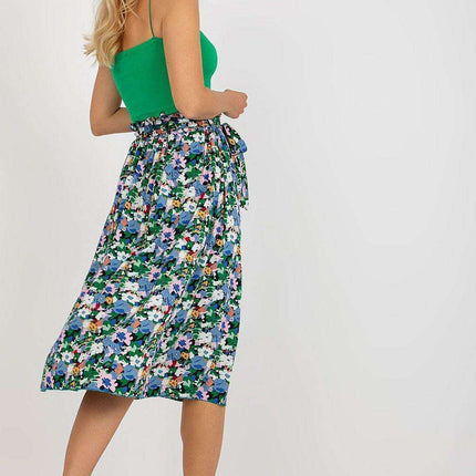 Parisian Elegance Floral Skirt With Adjustable Waist - Très Elite