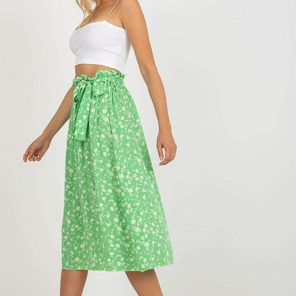 Parisian Elegance Floral Skirt With Adjustable Waist - Très Elite