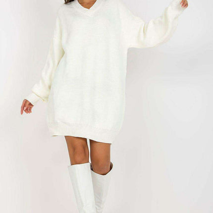 Parisian Heart Long Sleeve Knit Dress For Women Casual Wear - Très Elite