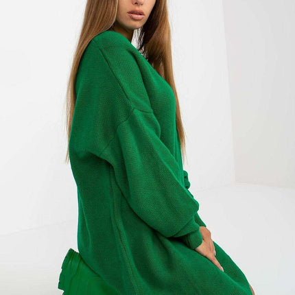 Parisian Heart Long Sleeve Knit Dress For Women Casual Wear - Très Elite