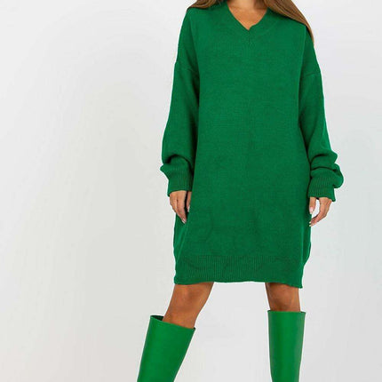 Parisian Heart Long Sleeve Knit Dress For Women Casual Wear - Très Elite