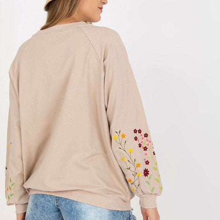 Parisian Inspired Embroidered Sweatshirt Kangaroo Pocket - Très Elite