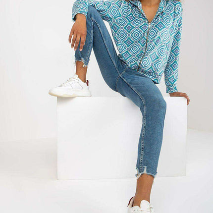 Parisian Inspired Zip Up Hoodie With Elegant Flair