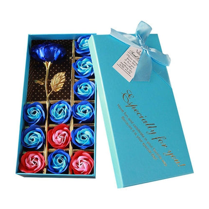 Passionate Love Soap Rose Luxury Gift Set - Opulent Wedding and Special Occasion Present with Elegant Gold Leaf Detail - Très Elite