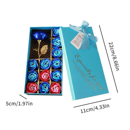 Passionate Love Soap Rose Luxury Gift Set - Opulent Wedding and Special Occasion Present with Elegant Gold Leaf Detail - Très Elite