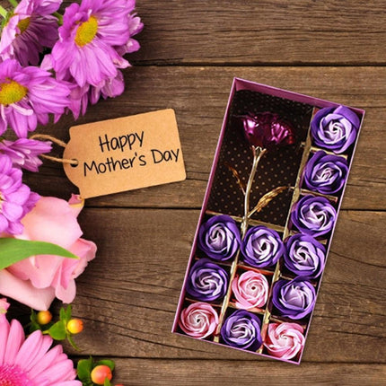 Passionate Love Soap Rose Luxury Gift Set - Opulent Wedding and Special Occasion Present with Elegant Gold Leaf Detail - Très Elite
