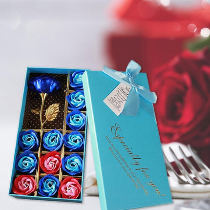 Passionate Love Soap Rose Luxury Gift Set - Opulent Wedding and Special Occasion Present with Elegant Gold Leaf Detail - Très Elite