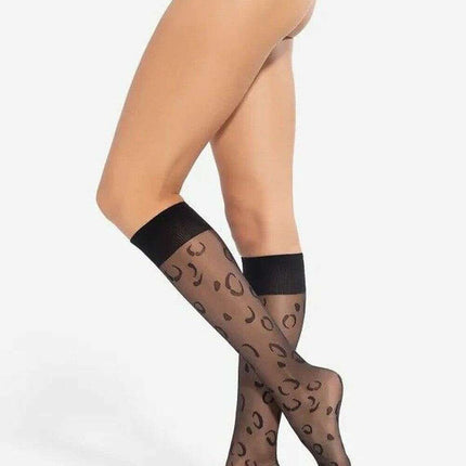 Patterned Knee High Socks 20 DEN Semi-Matte – Elegant Comfort Fit - Très Elite