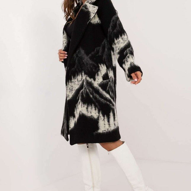 Patterned Print Womens Coat 200511 Casual Polyester Linen - Très Elite