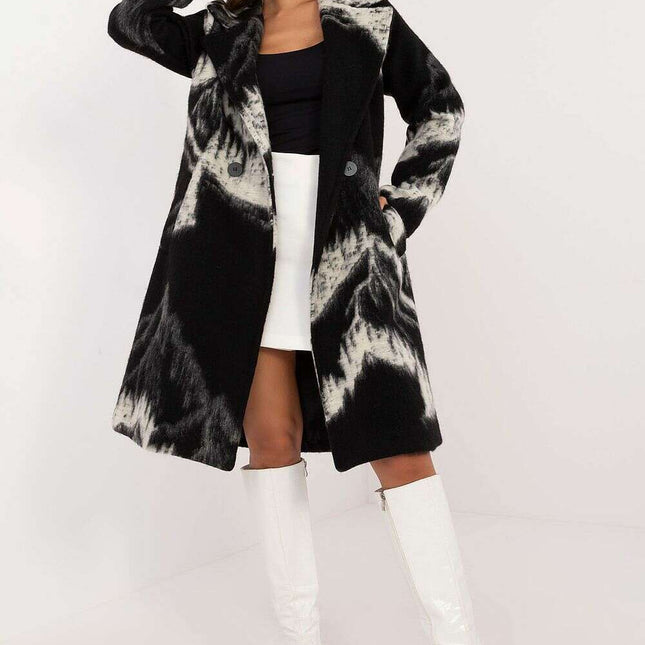 Patterned Print Womens Coat 200511 Casual Polyester Linen - Très Elite