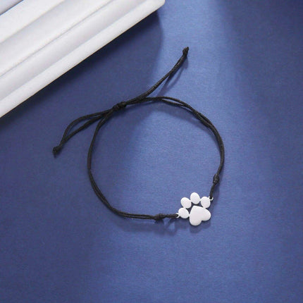 Paw Print Love Bracelet - Handcrafted Red Thread Jewelry for Pet Enthusiasts and Couples - Très Elite
