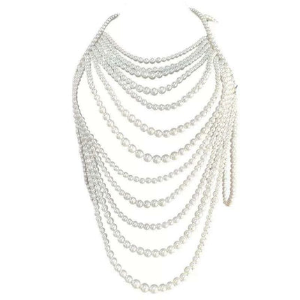 Pearl Elegance Choker and Body Chain Set - Très Elite