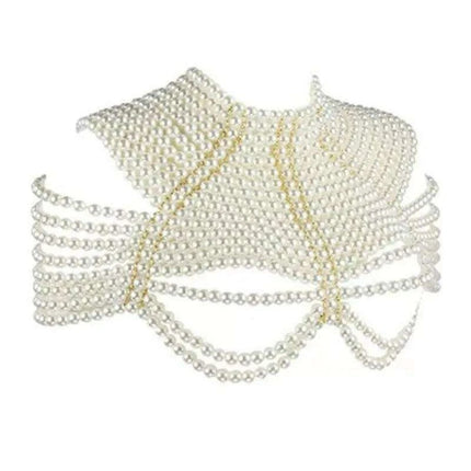 Pearl Elegance Choker and Body Chain Set - Très Elite