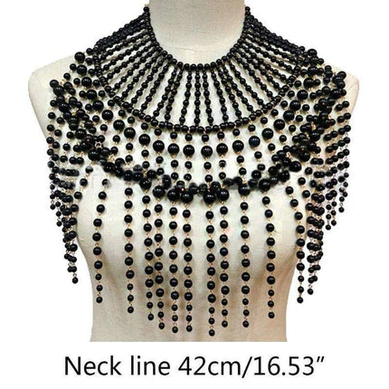 Pearl Elegance Choker and Body Chain Set - Très Elite