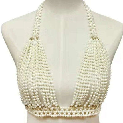 Pearl Elegance Choker and Body Chain Set - Très Elite