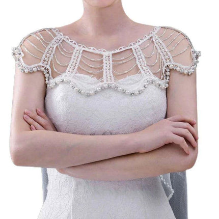 Pearl Elegance Choker and Body Chain Set - Très Elite
