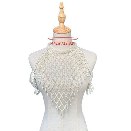 Pearl Elegance Choker and Body Chain Set - Très Elite