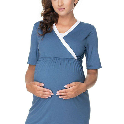 PeeKaBoo Elegant Maternity Nightwear Collection with Matching Robe - Très Elite
