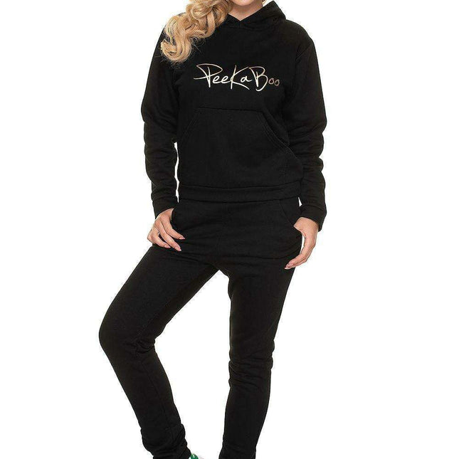 PeeKaBoo Iconic Logo Hoodie and Sweatpants Set for Cozy Style - Très Elite