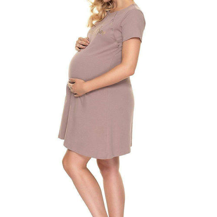 PeeKaBoo Nursing-Friendly Cotton Maternity Nightgown - Très Elite