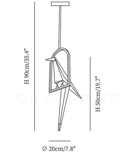 Nature-Inspired Nordic Bird Ceiling Lamp with Elegant Design