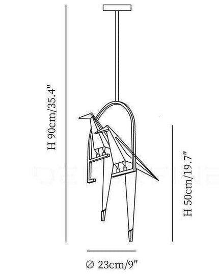 Nature-Inspired Nordic Bird Ceiling Lamp with Elegant Design