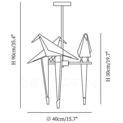 Nature-Inspired Nordic Bird Ceiling Lamp with Elegant Design