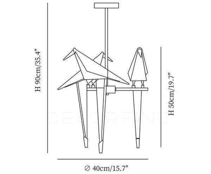 Nature-Inspired Nordic Bird Ceiling Lamp with Elegant Design