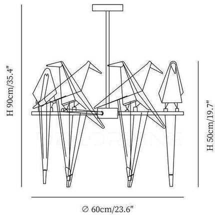 Nature-Inspired Nordic Bird Ceiling Lamp with Elegant Design