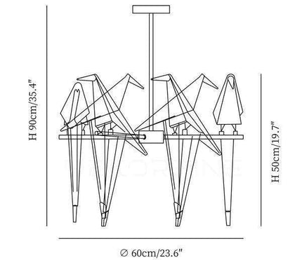 Nature-Inspired Nordic Bird Ceiling Lamp with Elegant Design