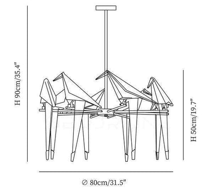 Nature-Inspired Nordic Bird Ceiling Lamp with Elegant Design