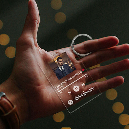 Personalize Acrylic Keychain Desktop Customize album cover Music Plaque Photo Keychain - Très Elite