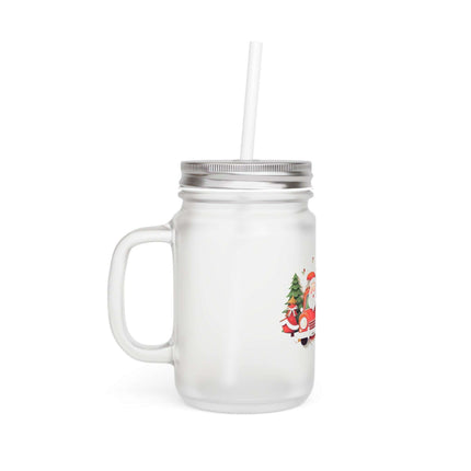 Personalized 16oz Frosted Glass Mason Jar Sipper Set with Straw and Lid - Très Elite