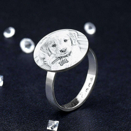 Personalized 925 Silver Pet Love Rings for All - Très Elite