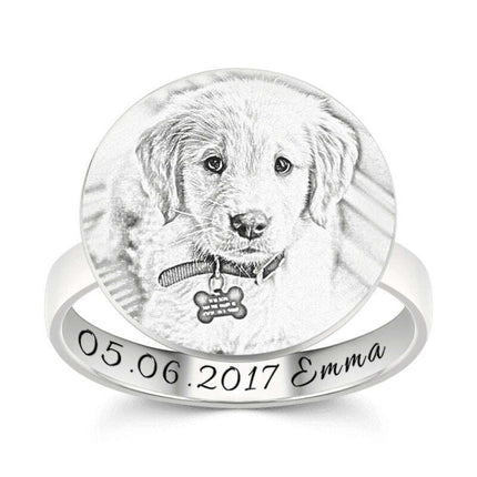 Personalized 925 Silver Pet Love Rings for All - Très Elite