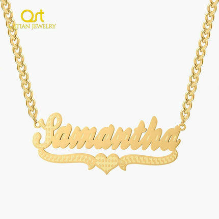 Personalized Cuban Chain Name Jewelry Set for Women and Girls - Très Elite