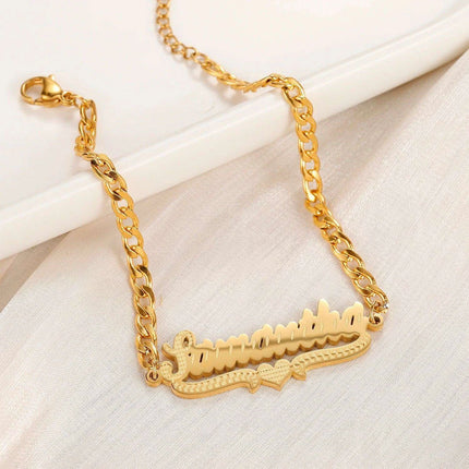 Personalized Cuban Chain Name Jewelry Set for Women and Girls - Très Elite