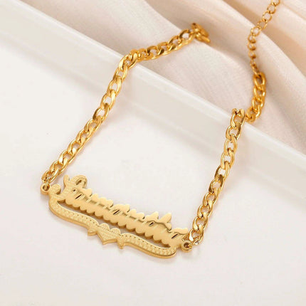 Personalized Cuban Chain Name Jewelry Set for Women and Girls - Très Elite