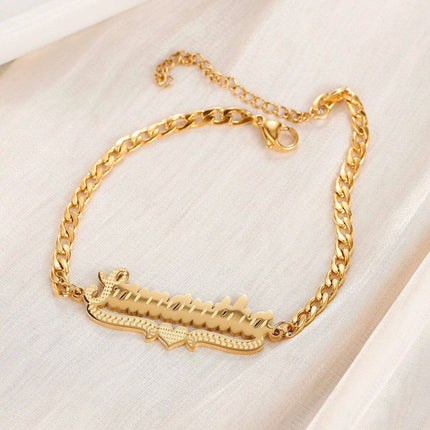 Personalized Cuban Chain Name Jewelry Set for Women and Girls - Très Elite