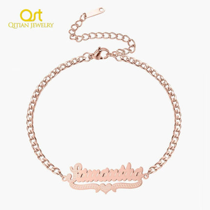 Personalized Cuban Chain Name Jewelry Set for Women and Girls - Très Elite