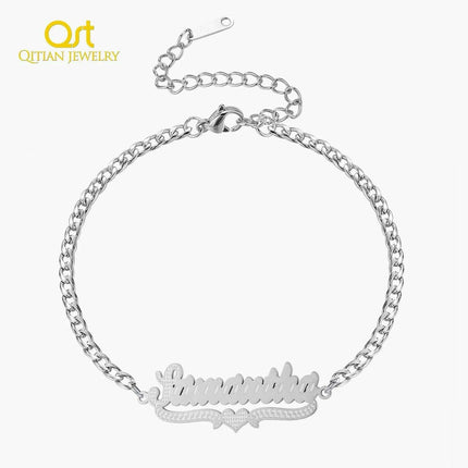 Personalized Cuban Chain Name Jewelry Set for Women and Girls - Très Elite