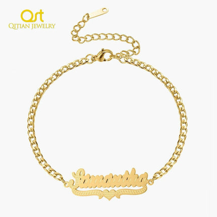Personalized Cuban Chain Name Jewelry Set for Women and Girls - Très Elite