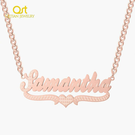 Personalized Cuban Chain Name Jewelry Set for Women and Girls - Très Elite