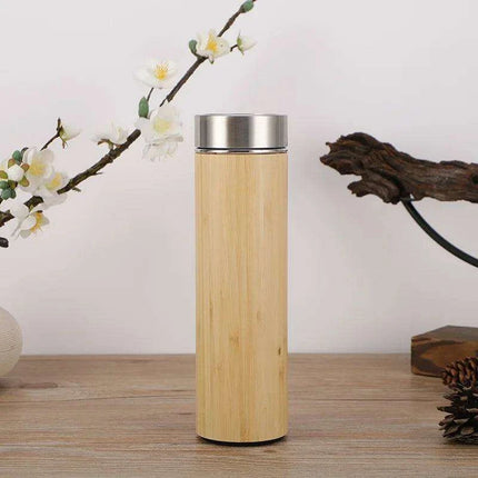 Personalized Eco-Friendly Bamboo Insulated Mug with Temperature Indicator - Très Elite