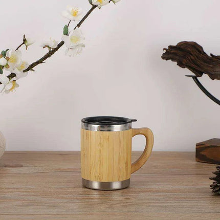 Personalized Eco-Friendly Bamboo Insulated Mug with Temperature Indicator - Très Elite